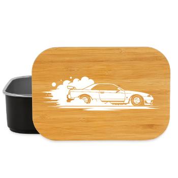Sports car in drift motion - Lunch Box - black - Front