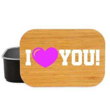 I love you - Ich Liebe Dich - Lunch Box - black - Front