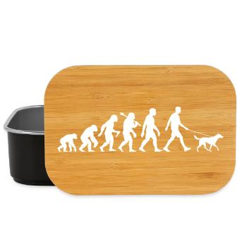 Man With Dog Evolution Walking For Men - Lunch Box - black - Front