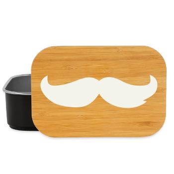 Schnurrbart-Contrast Design - Lunch Box - Schwarz - Vorne