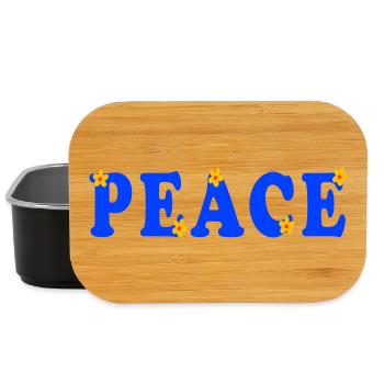 Peace Ukraine, Frieden - Lunch Box - Schwarz - Vorne
