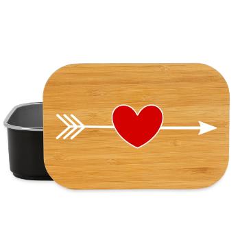 Valentines Red Heart, Valentine's Day - Lunch Box - black - Front