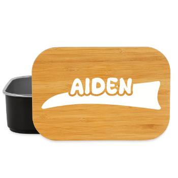 Gift for Aiden - Lunch Box - black - Front