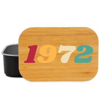 1972 Gift 1972 Birthday 1972 Retro 1972 - Lunch Box - black - Front