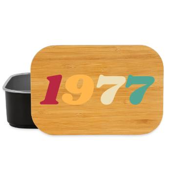1977 Geschenk 1977 Geburtstag 1977 Retro 1977 - Lunch Box - Schwarz - Vorne