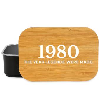 Legendary Vintage 1980's Retro Look 1980's - Lunch Box - black - Front