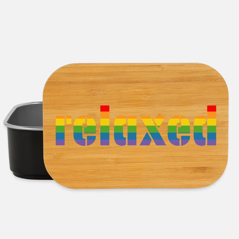 Pride Rainbow Tshirt relaxed LGBT lgbtqi queer - Lunch Box - black