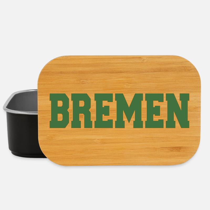 Bremen block lettering green and gold - Lunch Box - black