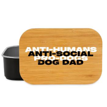 ANTI-SOCIAL DOG DAD - Lunch Box - black - Front