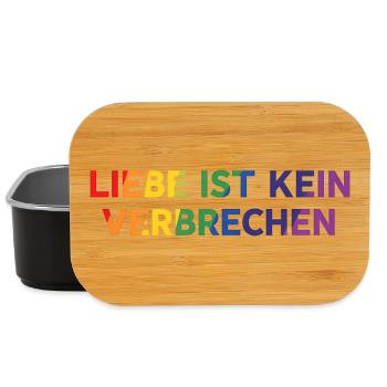 Love Is Not a Crime – Pride Statement - Lunch Box - black - Front