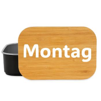 Montag Motivation Lustiges Spruch Shirt - Lunch Box - black - Front