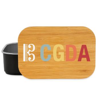 CGDA Bratsche Viola Tuning Saite Musiker retro - Lunch Box - Schwarz - Vorne