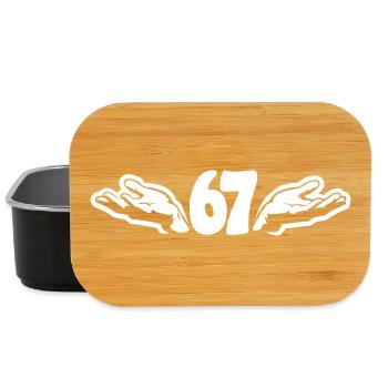 67 Six seven | Vintage Hands Logo - Lunch Box - black - Front