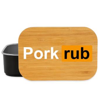 Pork Rub - Lustiger BBQ Grill & Smoker Barbecue Chef - Lunch Box - Schwarz - Vorne