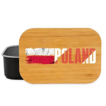 Poland Flag Bold Typography - Lunch Box - black - Front