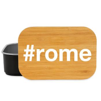 ROME Italie Italien Hashtag - Boîte à goûter - noir - Devant