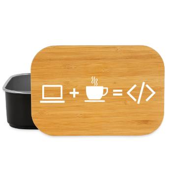 Kaffee und Informatik - Lunch Box - Schwarz - Vorne