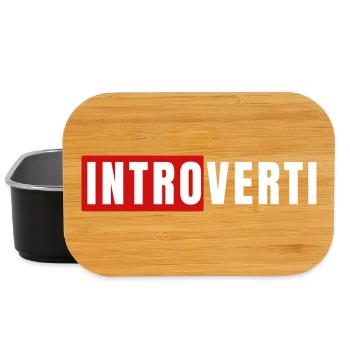 Introvert - Lunch Box - black - Front