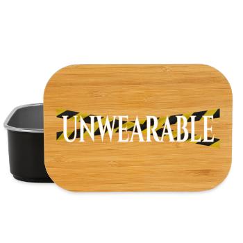 Unwearable – Design statement avec ruban d’avertissement - Boîte à goûter - noir - Devant