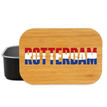 Rotterdam Flag Netherlands Vintage - Lunch Box - black - Front