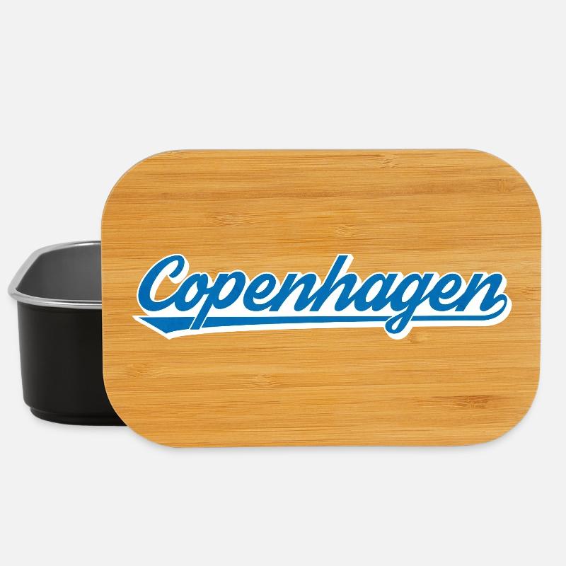 Copenhagen Lettering Blue-White Graphic - Lunch Box - black