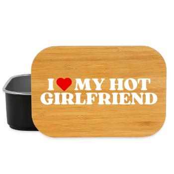 I love my hot girlfriend! cute couple saying cool - Lunch Box - black - Front