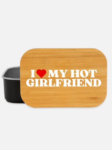 I love my hot girlfriend! süßer couple Spruch cool - Lunch Box - Schwarz