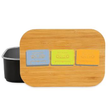 Musikkassetten Kassetten in Retro Pastellfarben - Lunch Box - Schwarz - Vorne