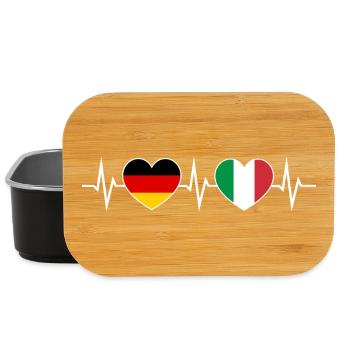 Allemagne italienne, Allemagne, Italie, Cœurs ECG - Boîte à goûter - noir - Devant