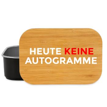 No autographs today – Ironic humor saying - Lunch Box - black - Front