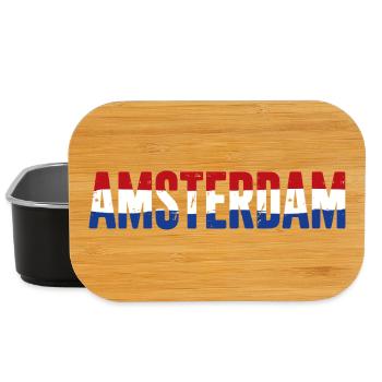 Amsterdam Flagge Niederlande Vintage - Lunch Box - Schwarz - Vorne