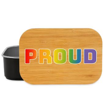 Regenbogen proud weiss - Lunch Box - Schwarz - Vorne