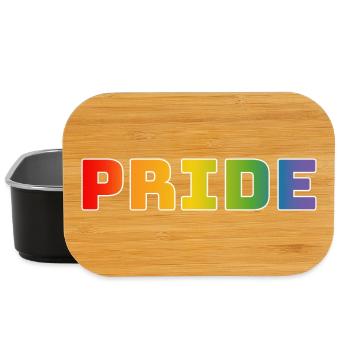 Rainbow pride white - Lunch Box - black - Front
