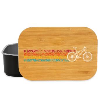 LGBT Pride Rainbow Bicycle Design - Lunch Box - black - Front