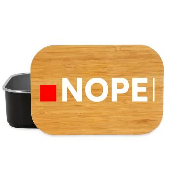 NOPE | Réponse drôle minimaliste - Boîte à goûter - noir - Devant