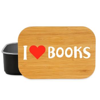 I Love Books Heart Logo - Lunch Box - black - Front