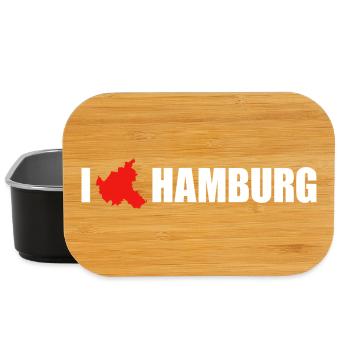 I love Hamburg - Lunch Box - Schwarz - Vorne
