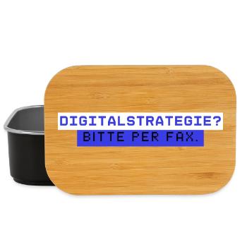 Stratégie digitale ? Veuillez faxer Office Humor - Boîte à goûter - noir - Devant