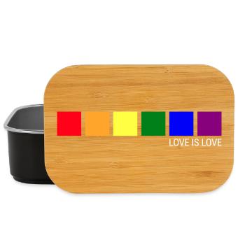 L’amour est amour LGBT Gay Pride Liebe Ist Liebe - Boîte à goûter - noir - Devant