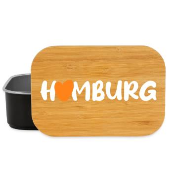 Hamburg Heart Vector Fan Harbor Tourist Hanseatic City - Lunch Box - black - Front