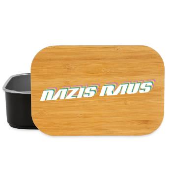 Nazis Out | Retro Political Design - Lunch Box - black - Front