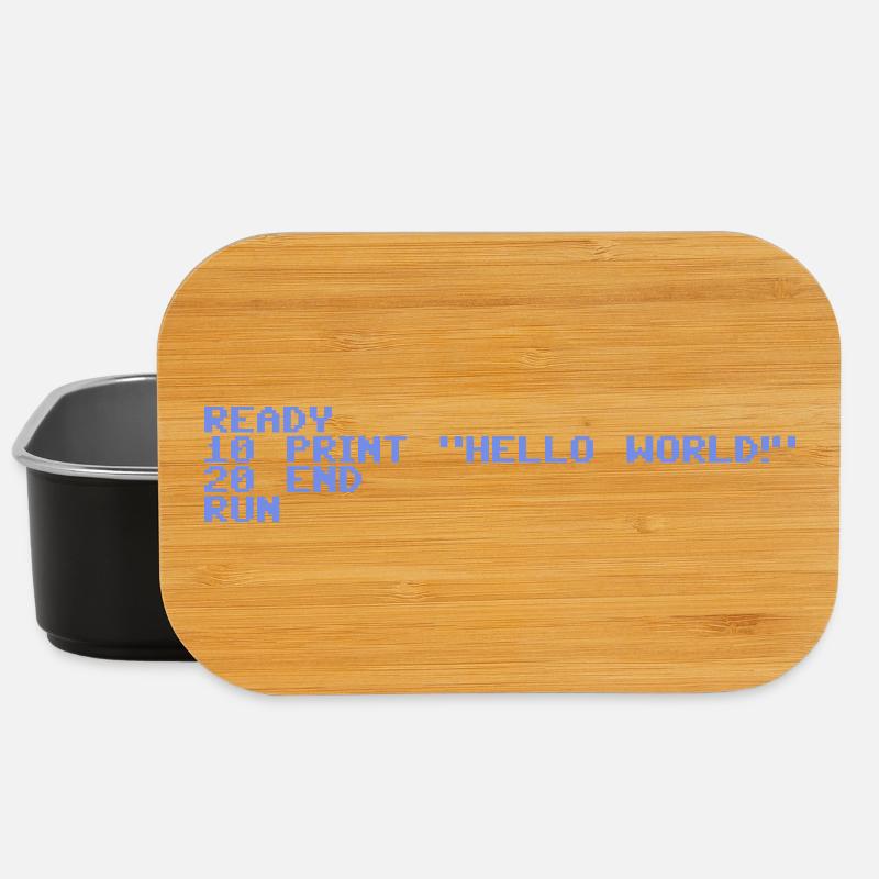 Retro Pixel Hello World - Lunch Box - Schwarz