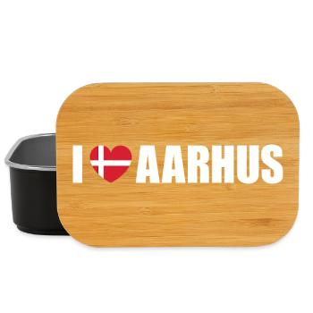 I love Aarhus Denmark - Lunch Box - black - Front