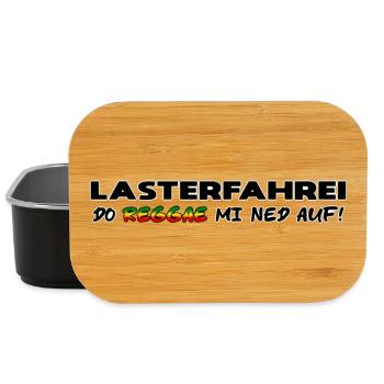 LASTERFAHREI - Do Reggae Mi Ned Auf! SCHRIFT-Farbe - Lunch Box - Schwarz - Vorne