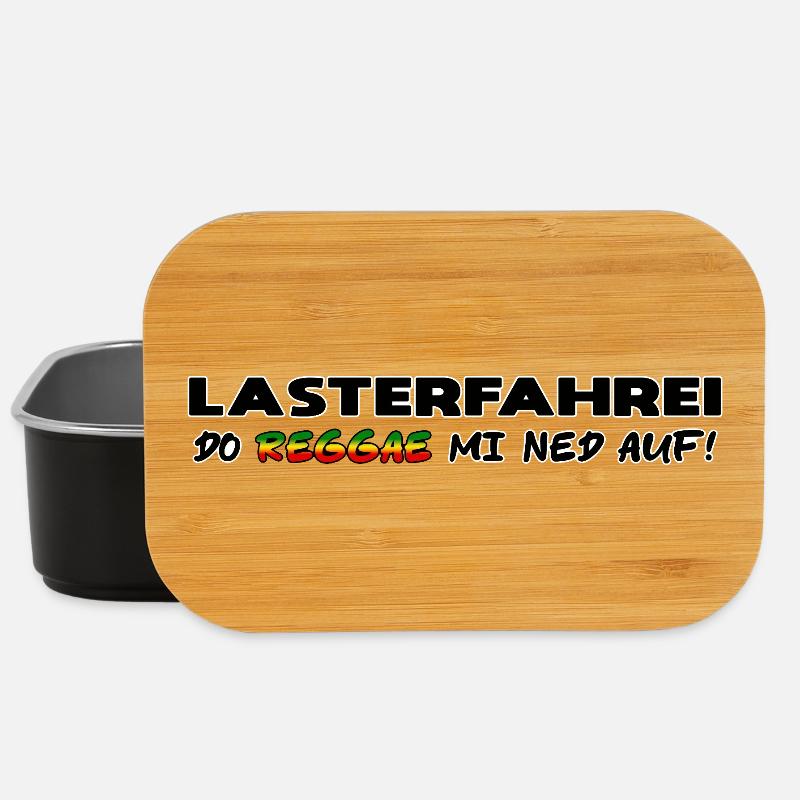 LASTERFAHREI - Do Reggae Mi Ned Auf! SCHRIFT-Farbe - Lunch Box - Schwarz
