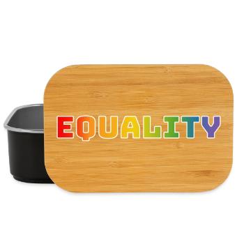 Regenbogen CSD Shirt equality 1 weiss - Lunch Box - Schwarz - Vorne