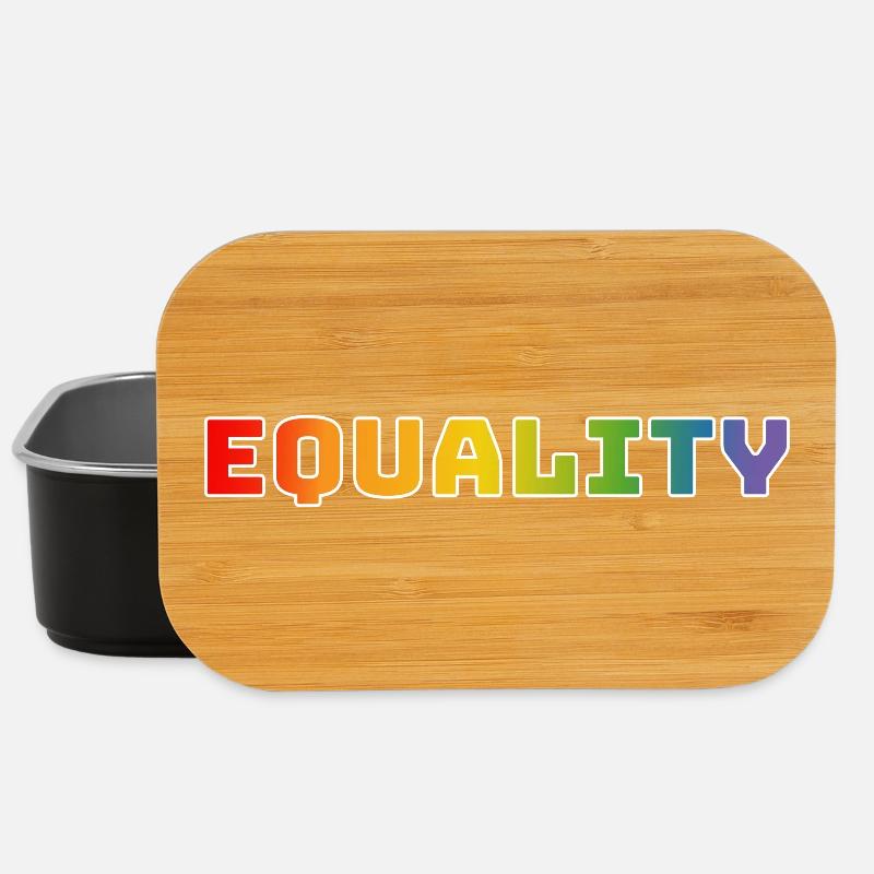 Rainbow equality 1 white - Lunch Box - black