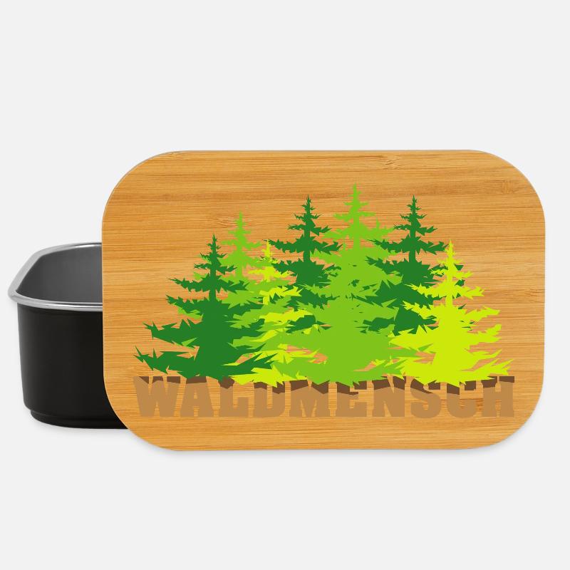 waldmensch wälder baum bäume geschenkidee - Lunch Box - Schwarz