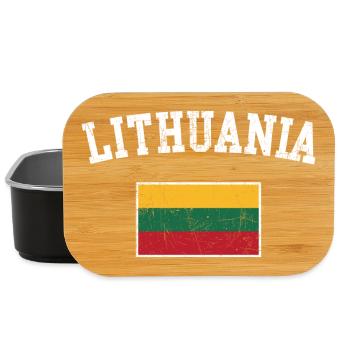 Lithuania Arc Flag Graphic - Lunch Box - black - Front