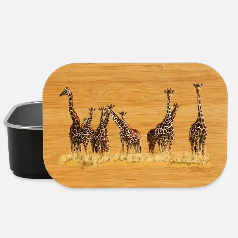 Giraffes - Lunch Box - black
